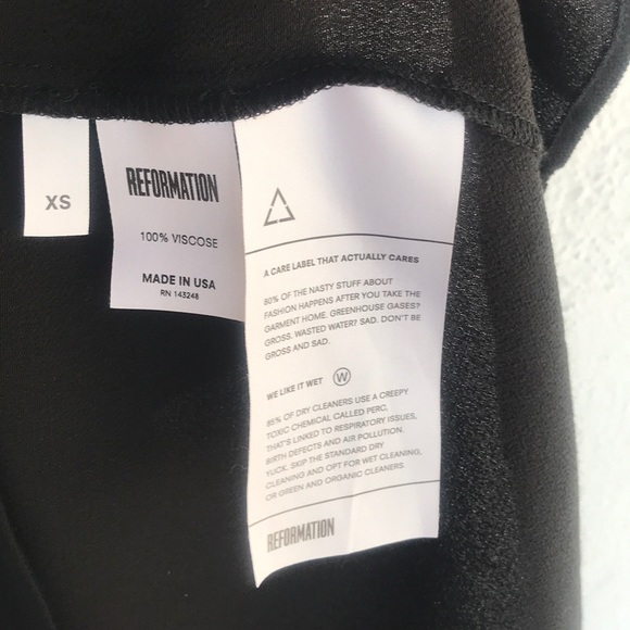 Reformation Black midi tank Dress, XS - Picture 5 of 8